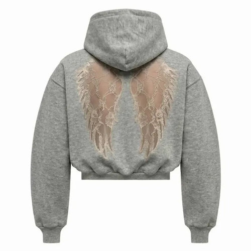 Hoodie - ailes dentelle